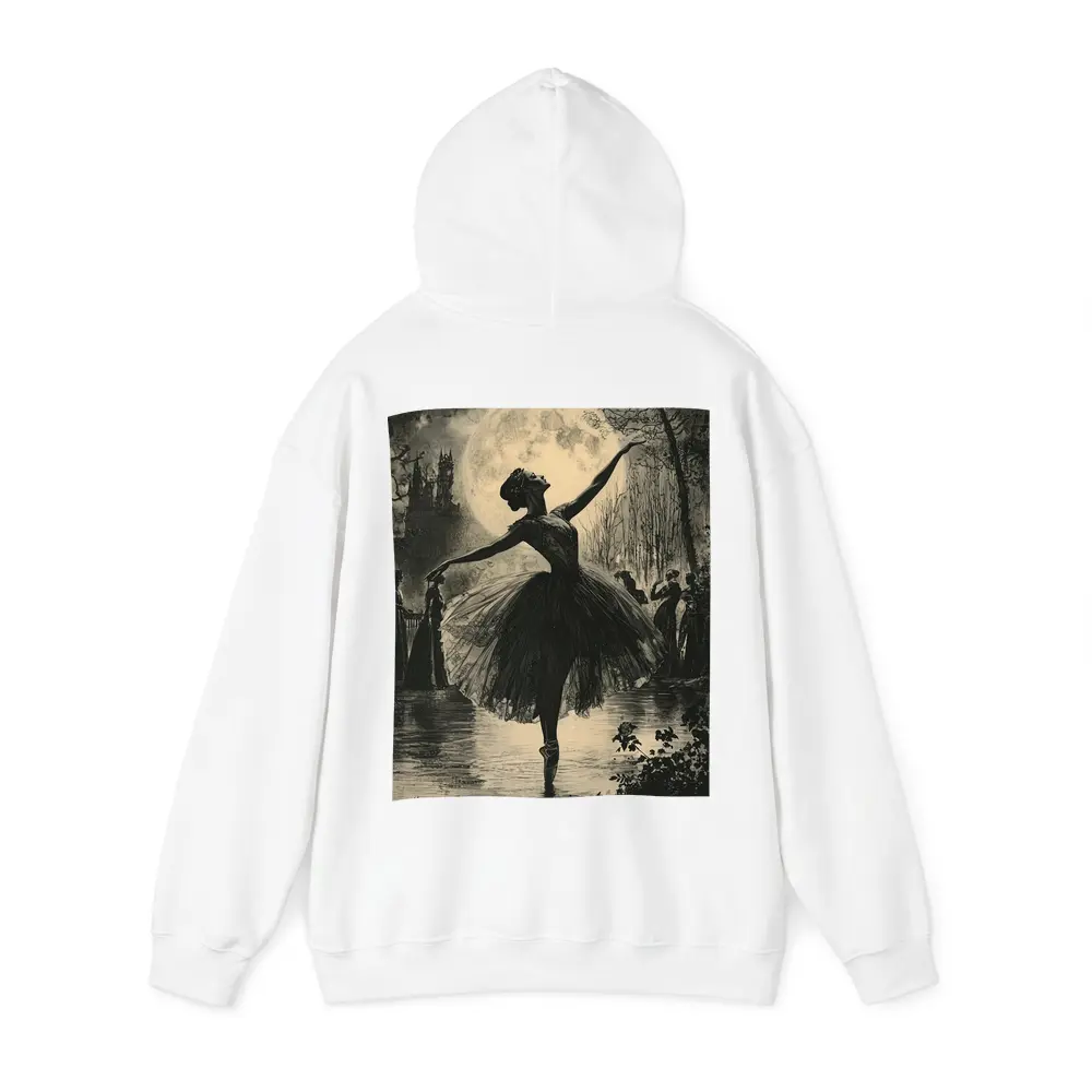 Ballerina Dancing Under Full Moon Night – Hoodies