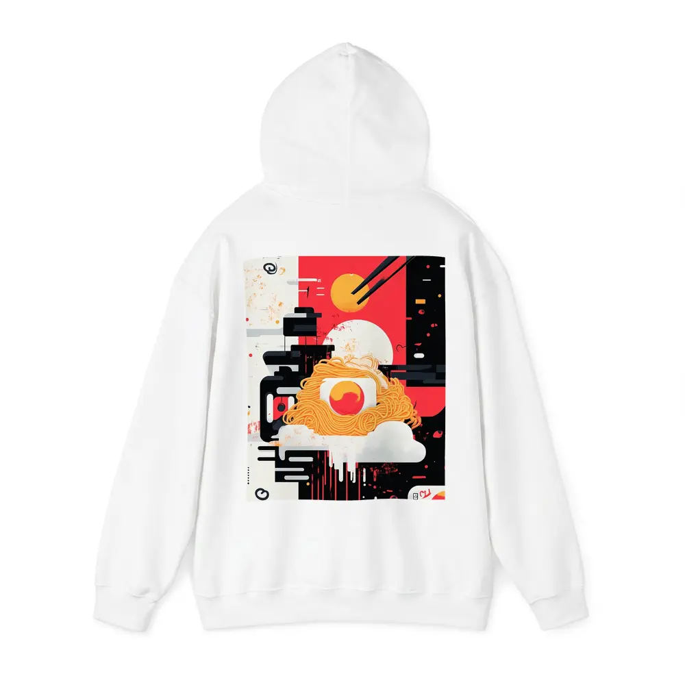 Ramen Bowl Graphic Art Red Black – Hoodies