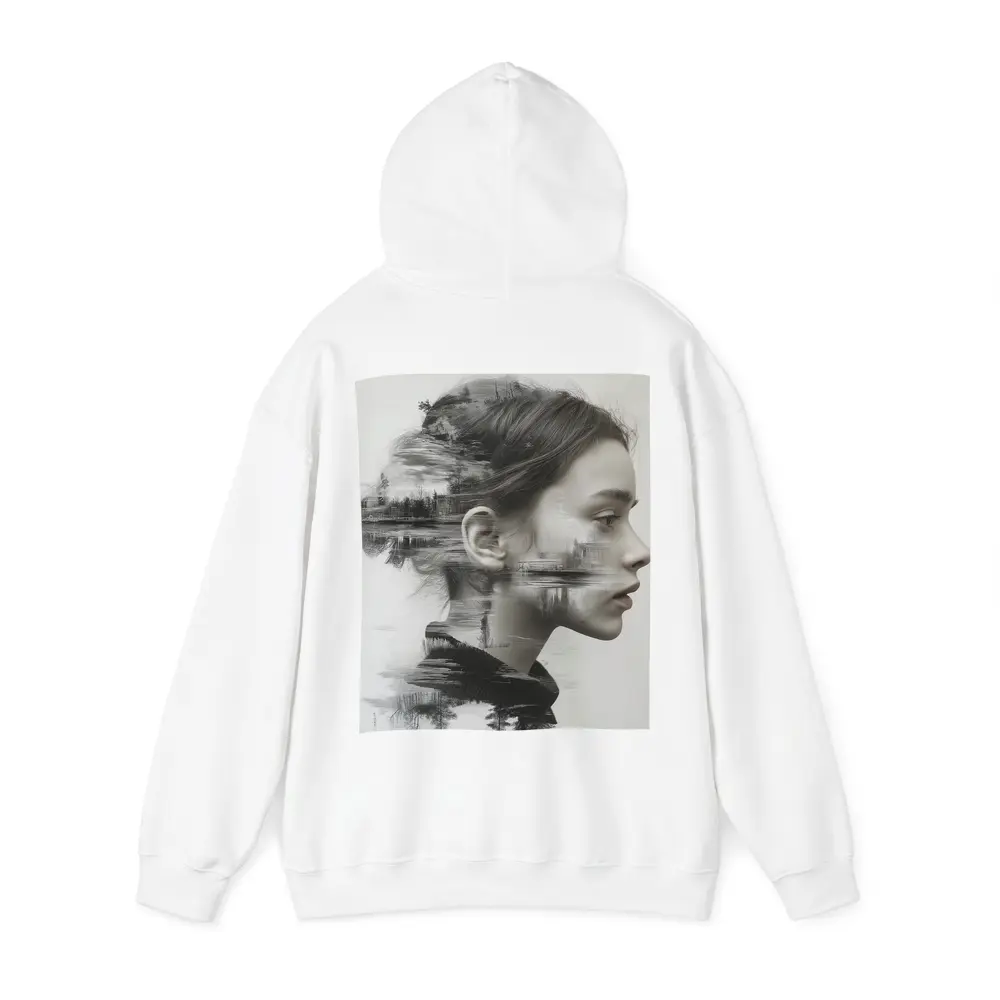 Woman Portrait Double Exposure Lake Forest – Hoodies