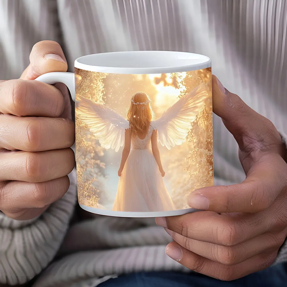 Angel Wings Girl Golden Dreamy Forest – Mugs