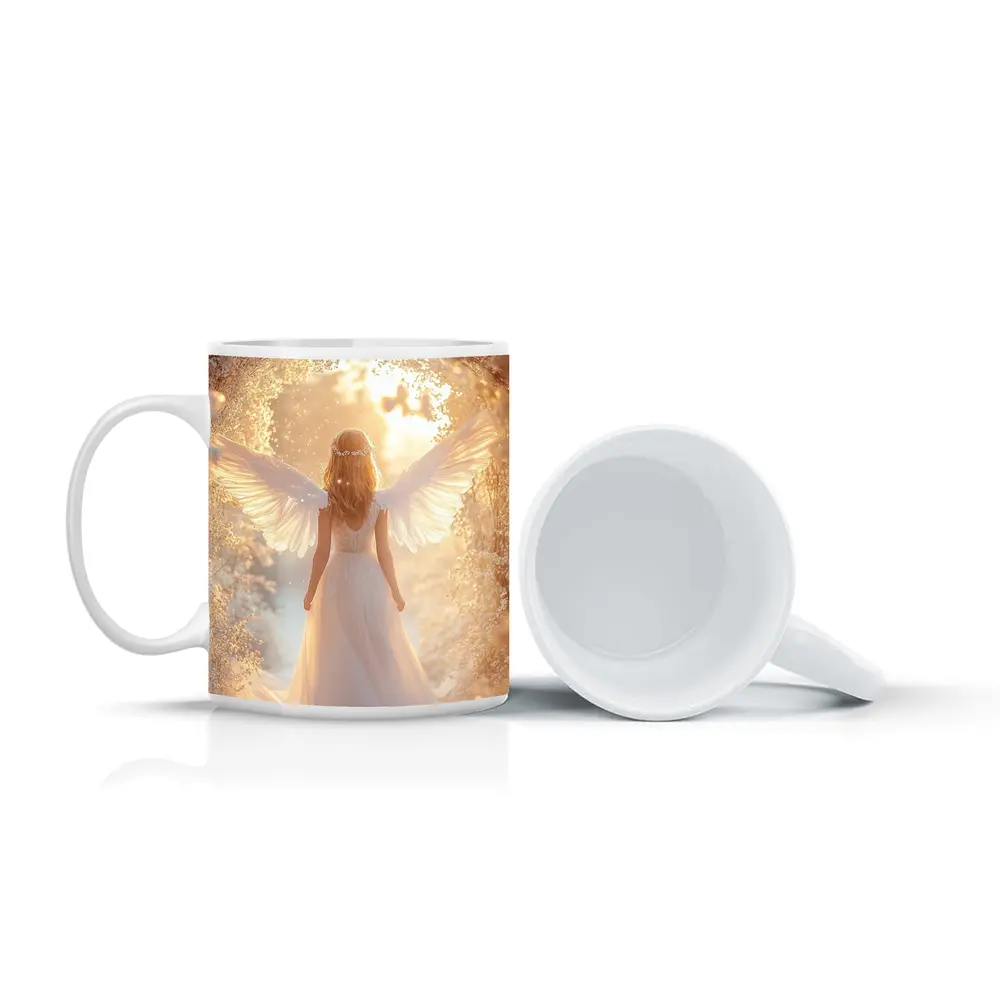 Angel Wings Girl Golden Dreamy Forest – Mugs