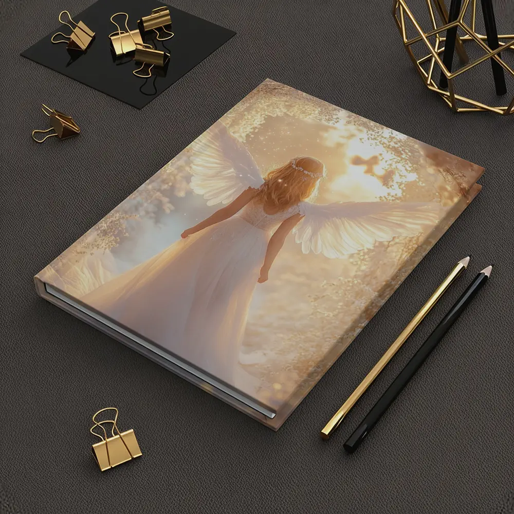 Angel Wings Girl Golden Dreamy Forest – Notebooks