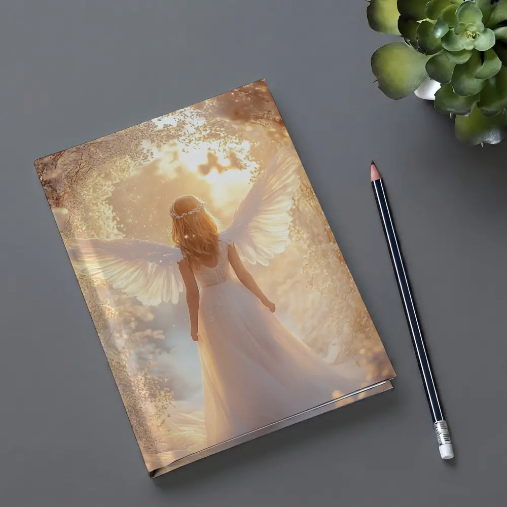 Angel Wings Girl Golden Dreamy Forest – Notebooks