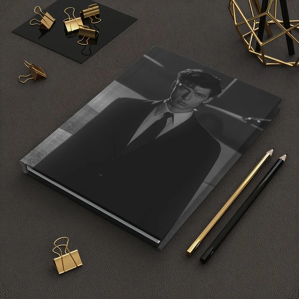 Young Man Suit City Night Street – Notebooks