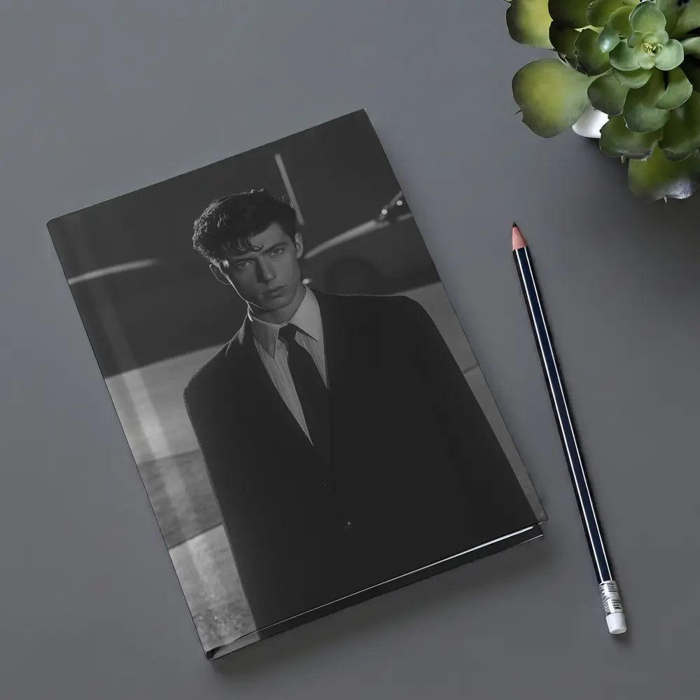 Young Man Suit City Night Street – Notebooks