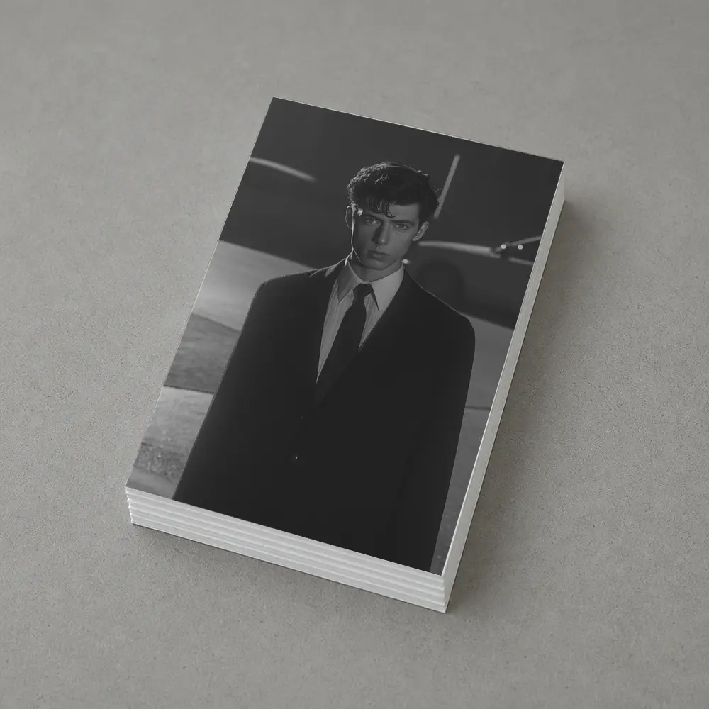Young Man Suit City Night Street – Postcards