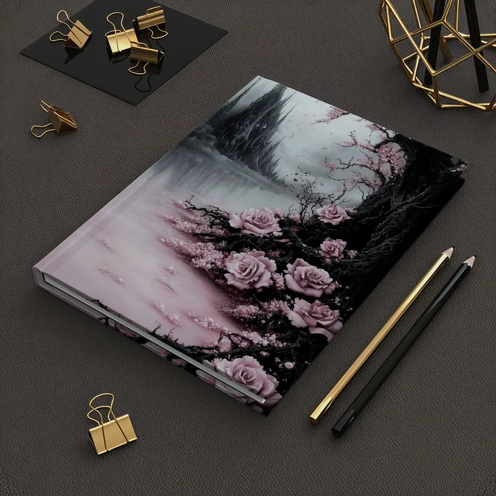 Gothic Dark Fantasy Roses Cherry Blossoms Castle – Notebooks