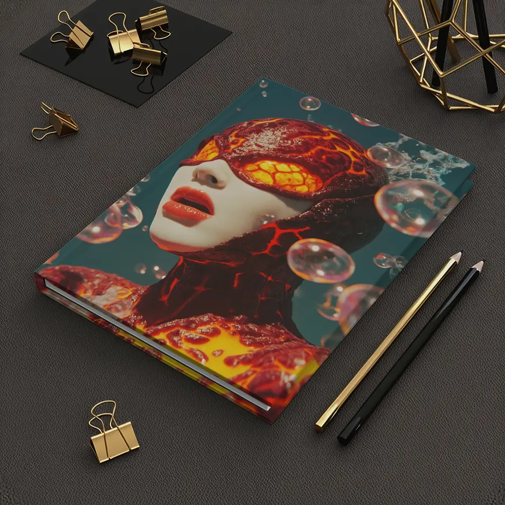 Lava Figure With Glowing Eyes Bubbles – Notebooks