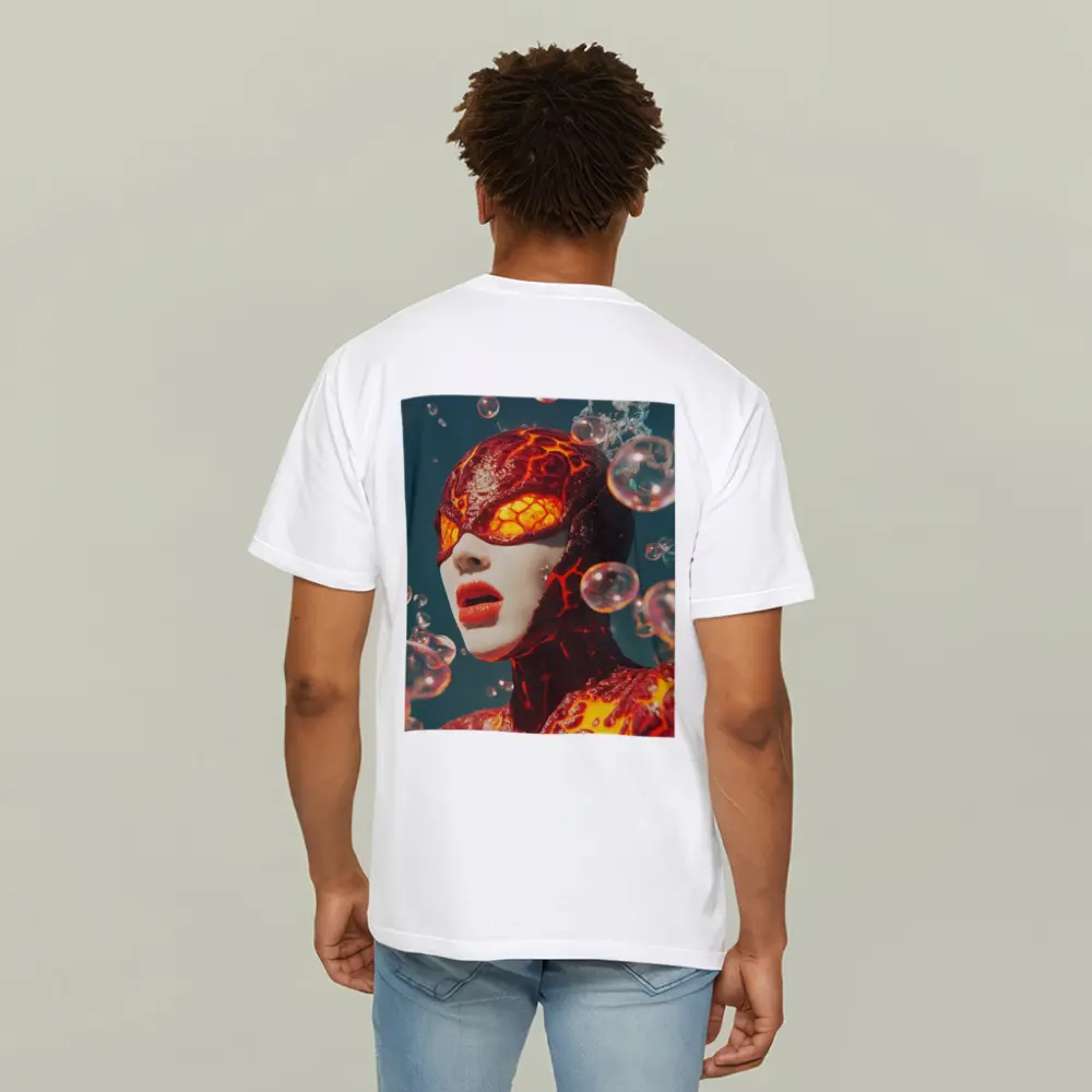 Lava Figure With Glowing Eyes Bubbles – T-Shirts
