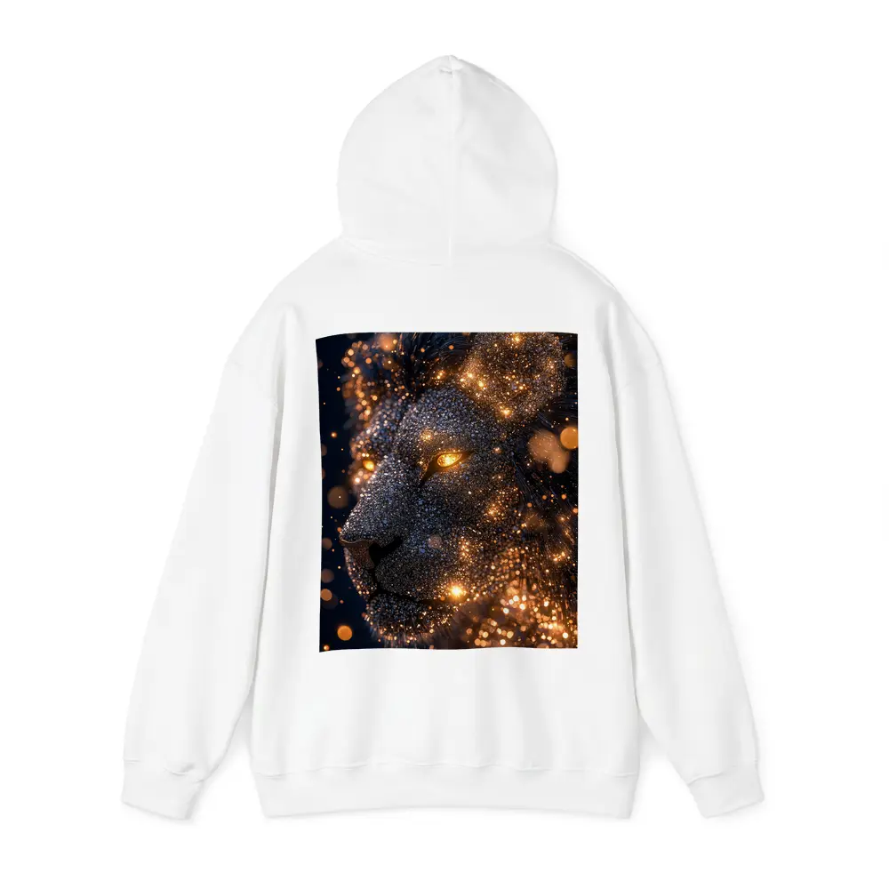 Golden Glowing Lion Head Dark Night Sky – Hoodies
