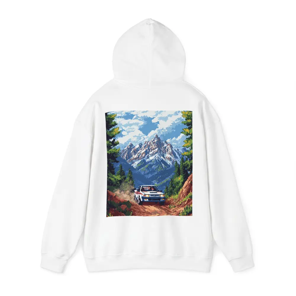 Toyota AE86 Rally Pixel Art Mountain Road – Hoodies