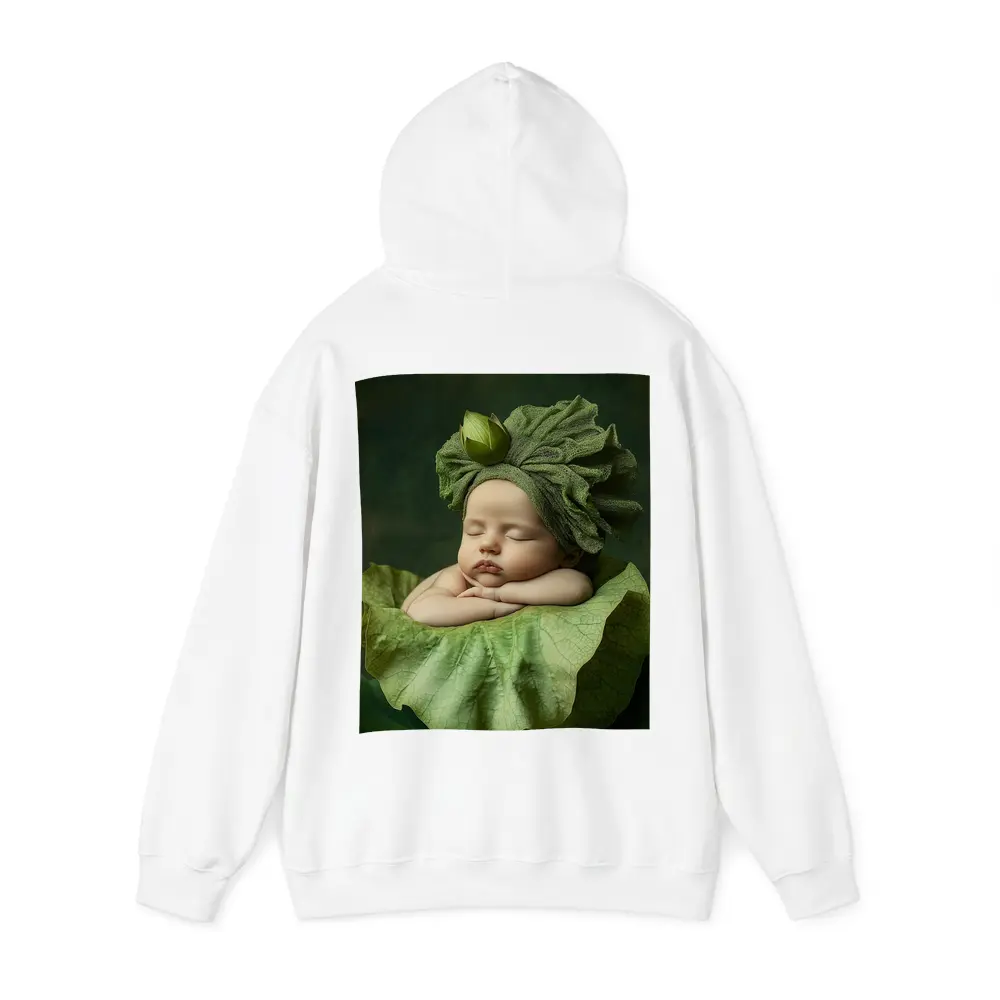 Sleeping Baby On Green Lotus Leaf – Hoodies