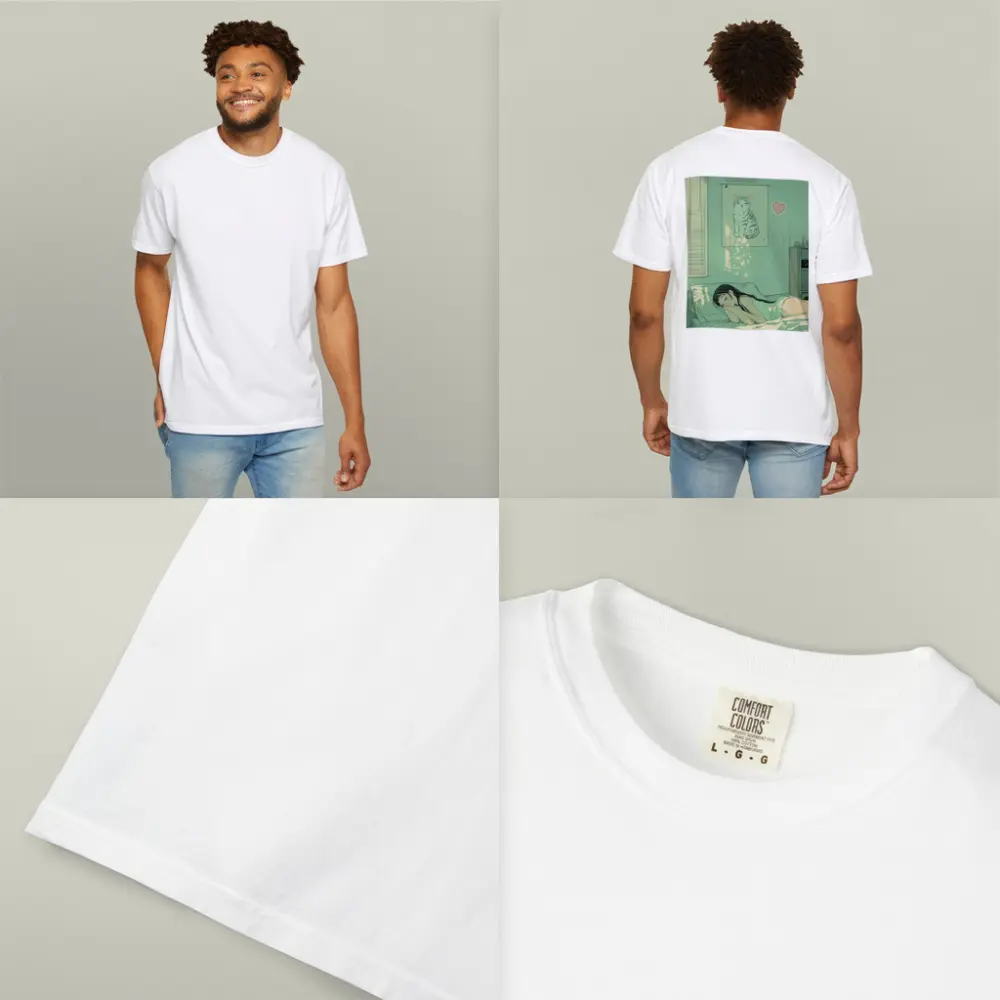 Anime Girl Sleeping Mint Green Bedroom – T-Shirts
