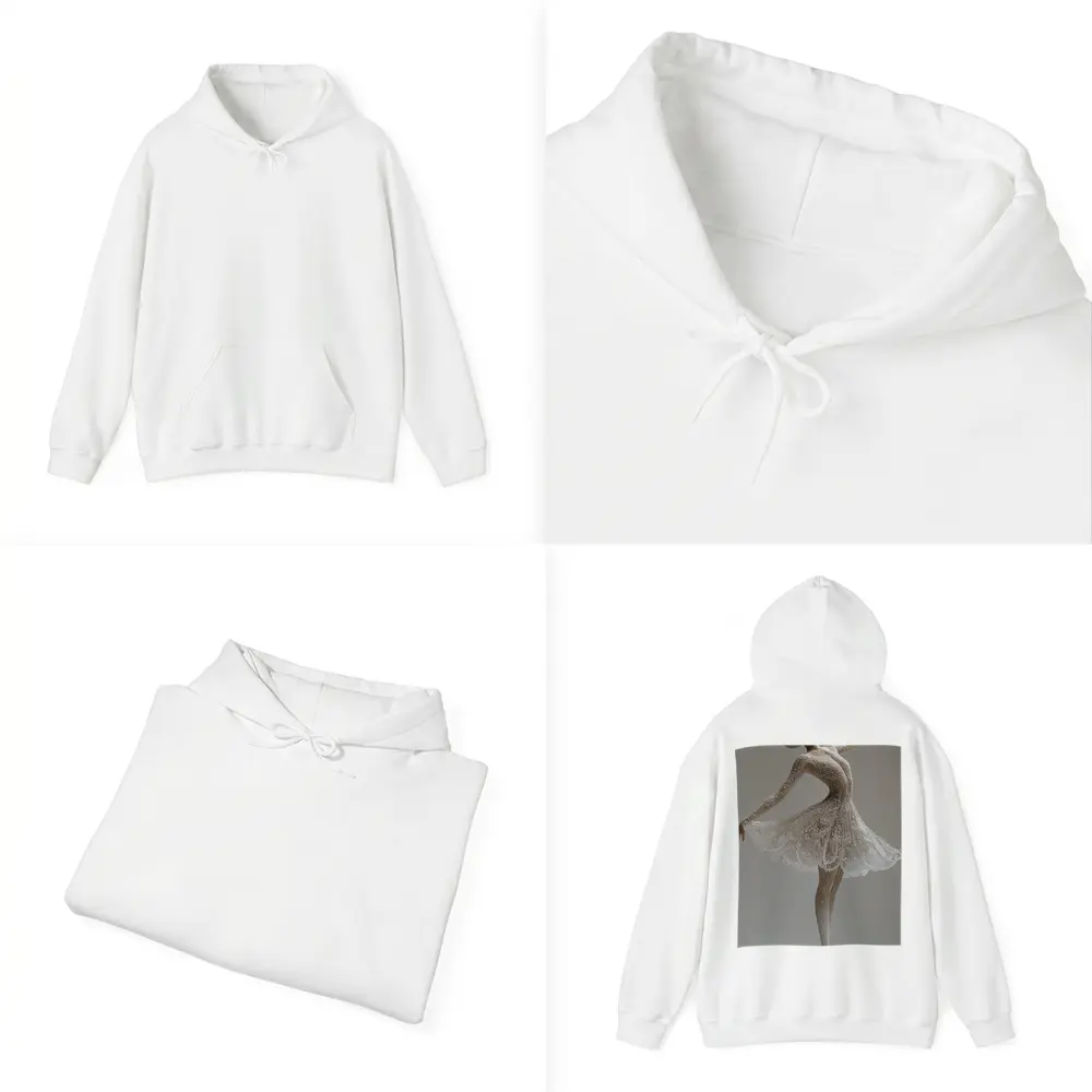 White Ballerina Dancing En Pointe Minimal – Hoodies