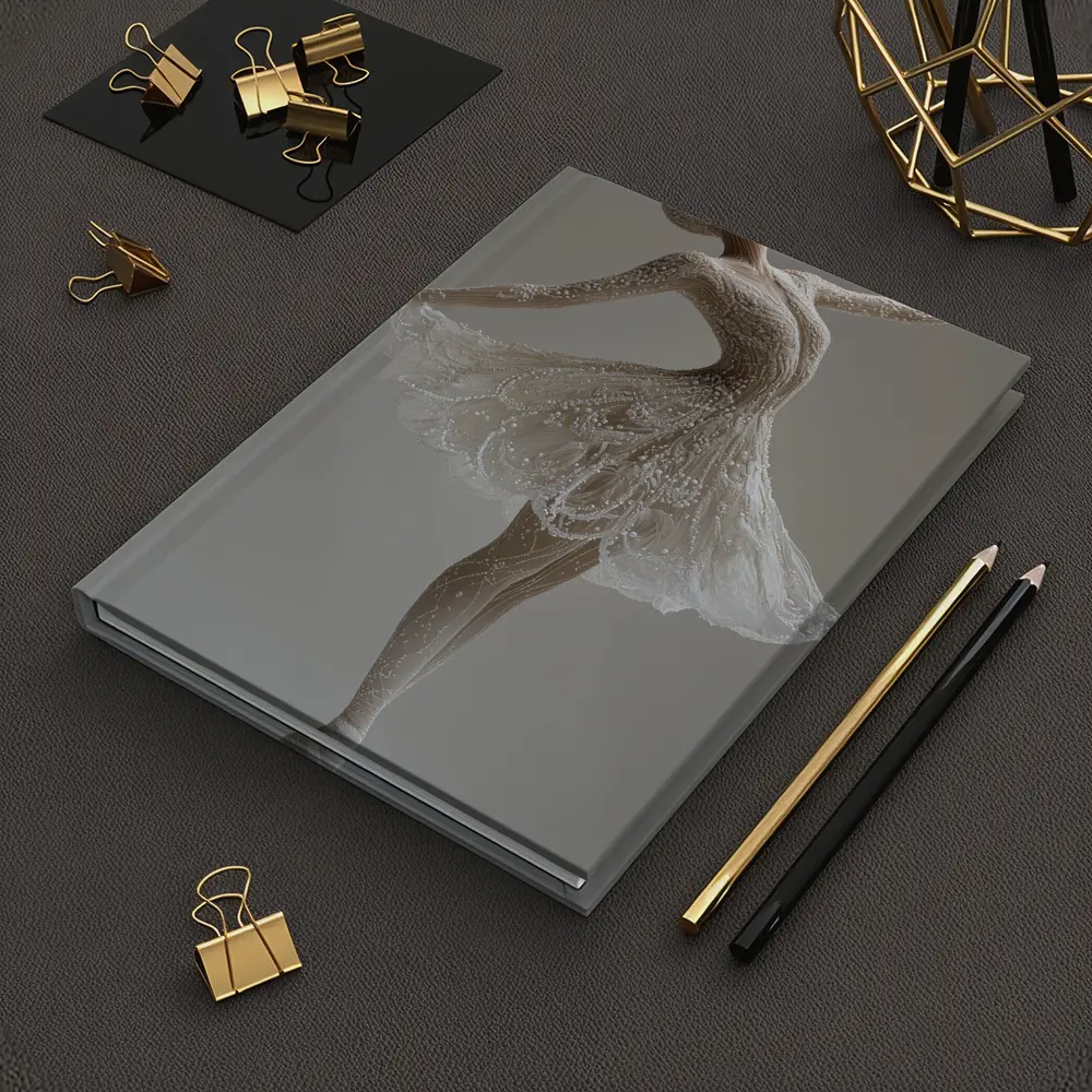 White Ballerina Dancing En Pointe Minimal – Notebooks