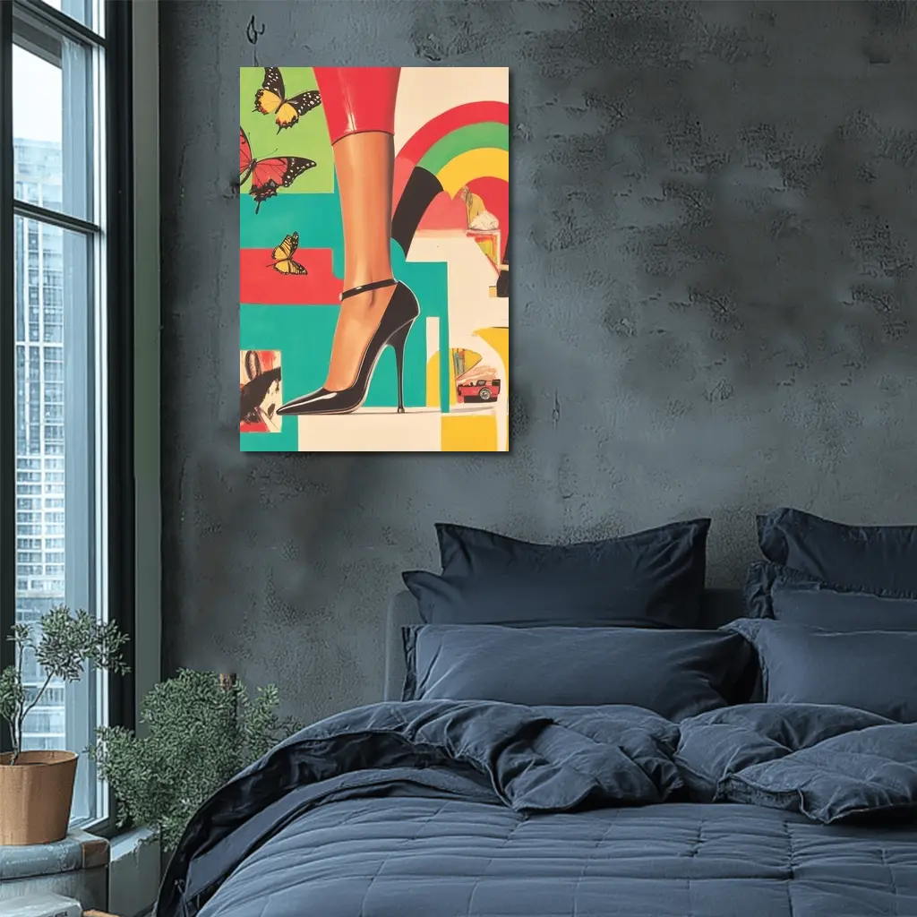 High Heel Shoe Pop Art Collage – Wall Art