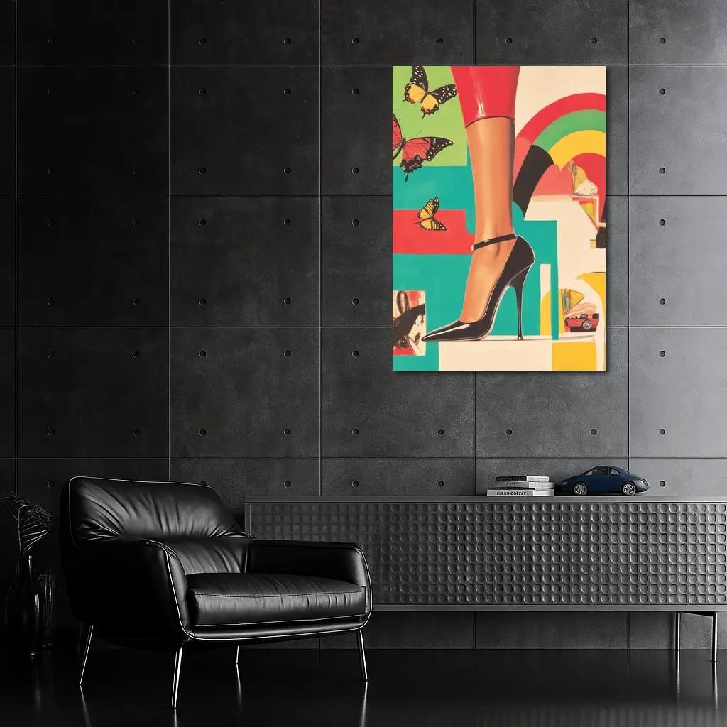 High Heel Shoe Pop Art Collage – Wall Art