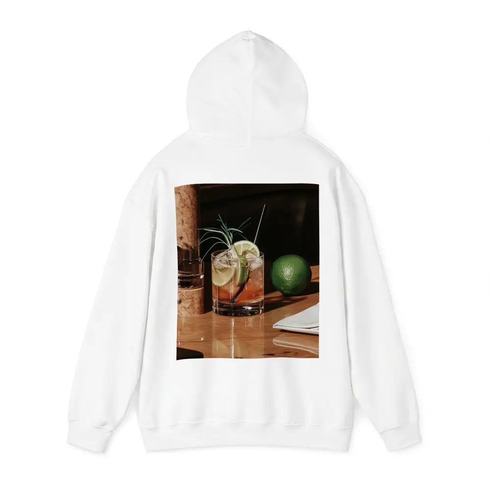 Whiskey Cocktail With Lime On Bar – Hoodies