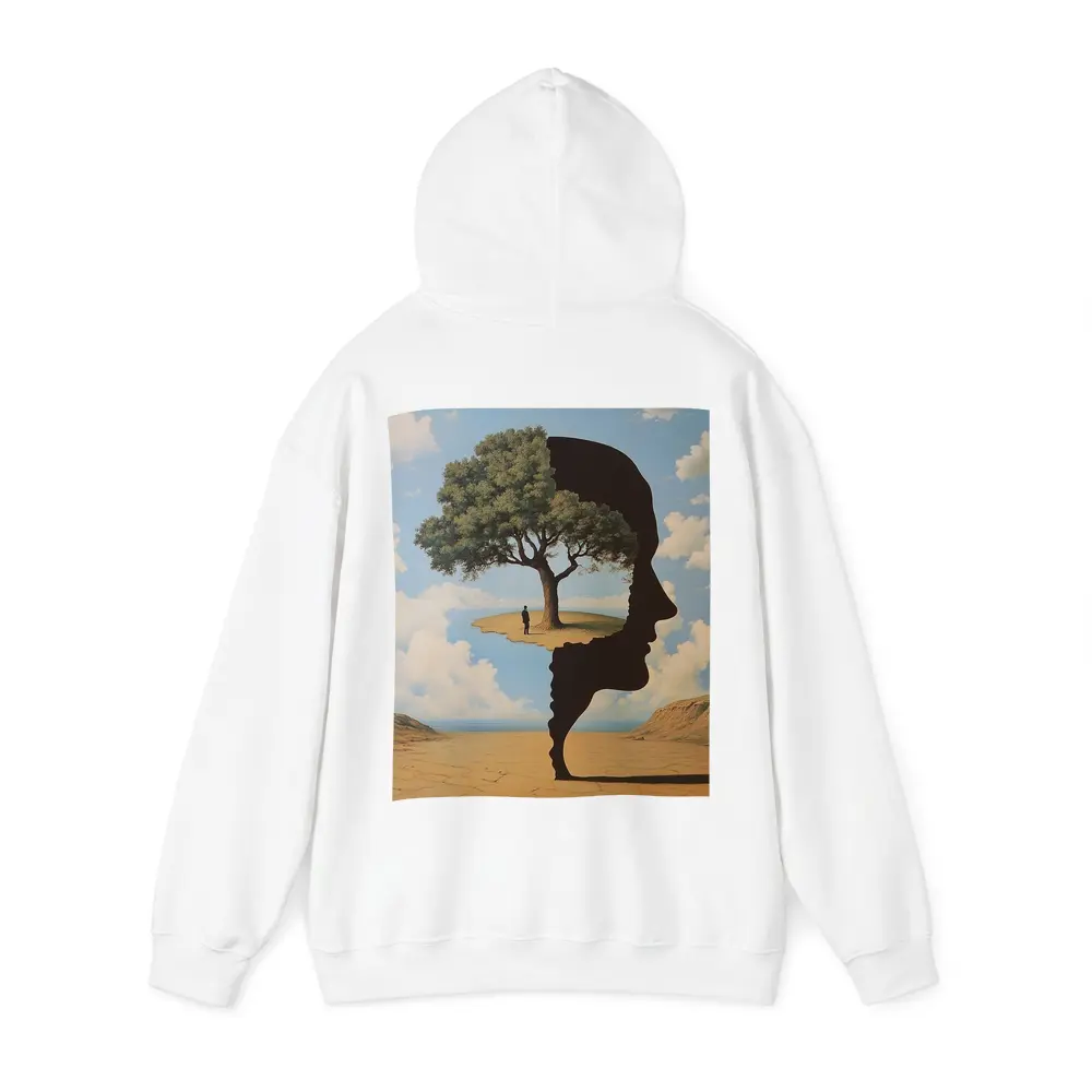 Surreal Human Face Tree Desert Sky – Hoodies