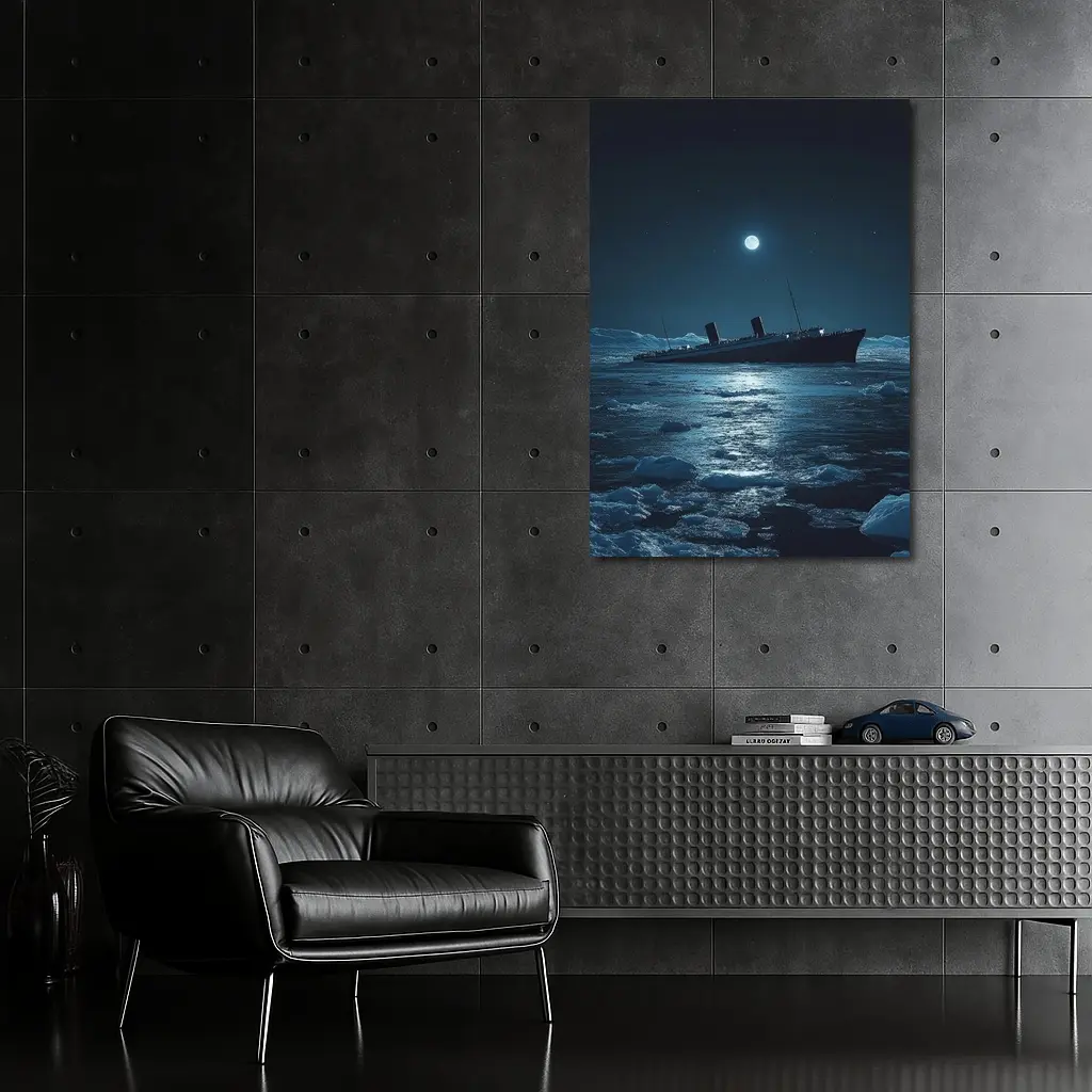 Titanic Ship Sinking Icy Ocean Moonlit Night – Wall Art
