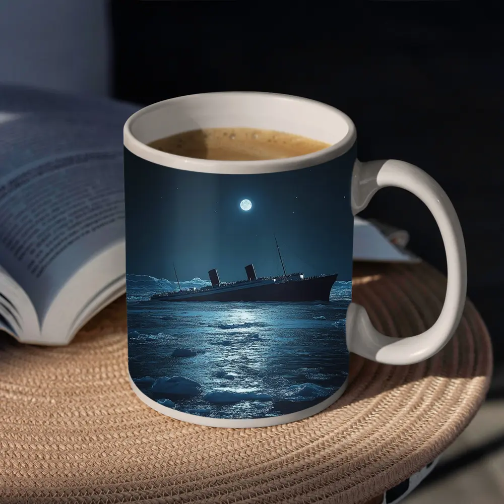 Titanic Ship Sinking Icy Ocean Moonlit Night – Mugs