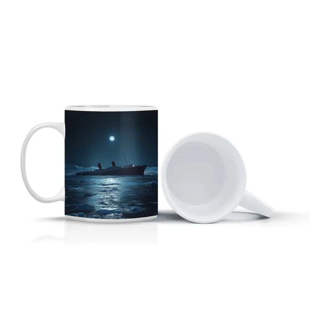 Titanic Ship Sinking Icy Ocean Moonlit Night – Mugs