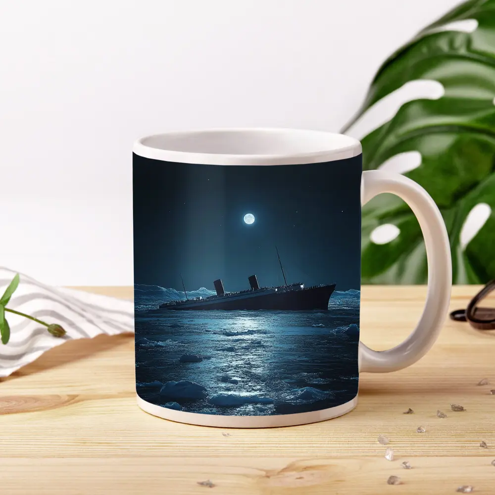 Titanic Ship Sinking Icy Ocean Moonlit Night – Mugs