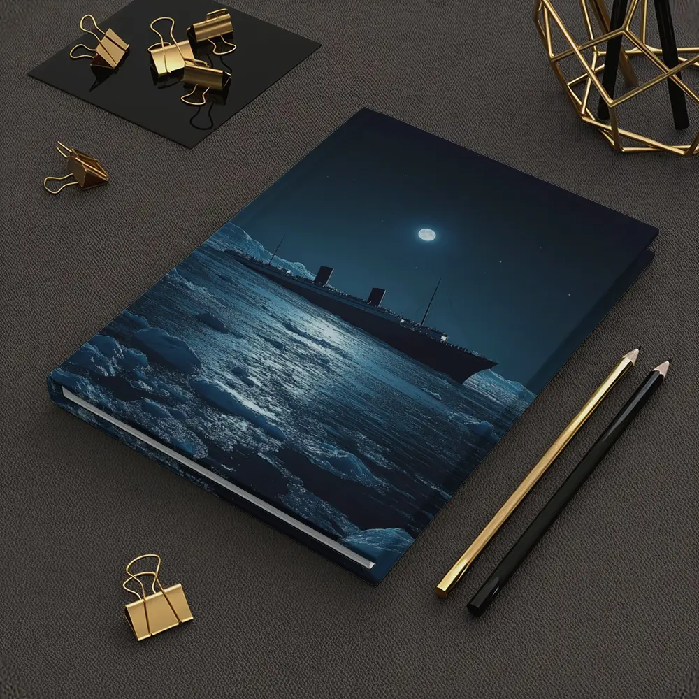Titanic Ship Sinking Icy Ocean Moonlit Night – Notebooks