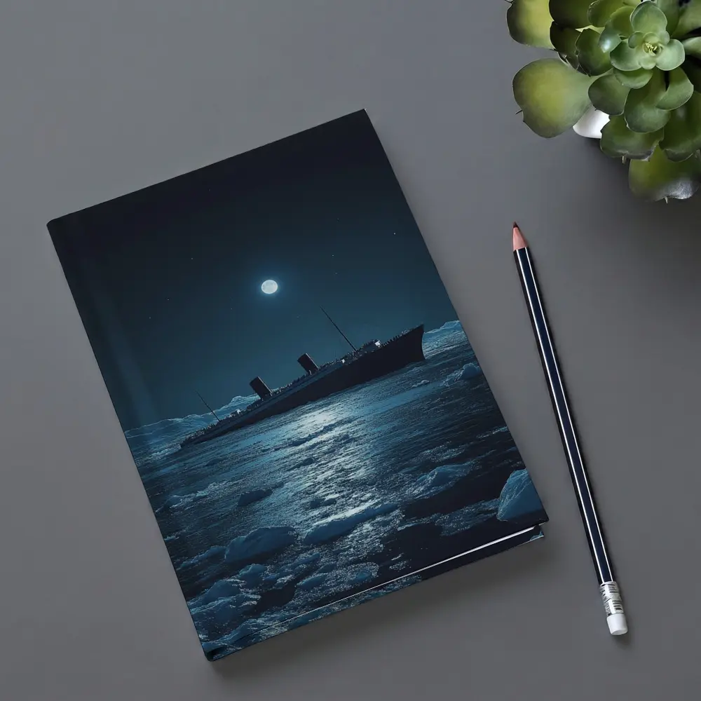 Titanic Ship Sinking Icy Ocean Moonlit Night – Notebooks