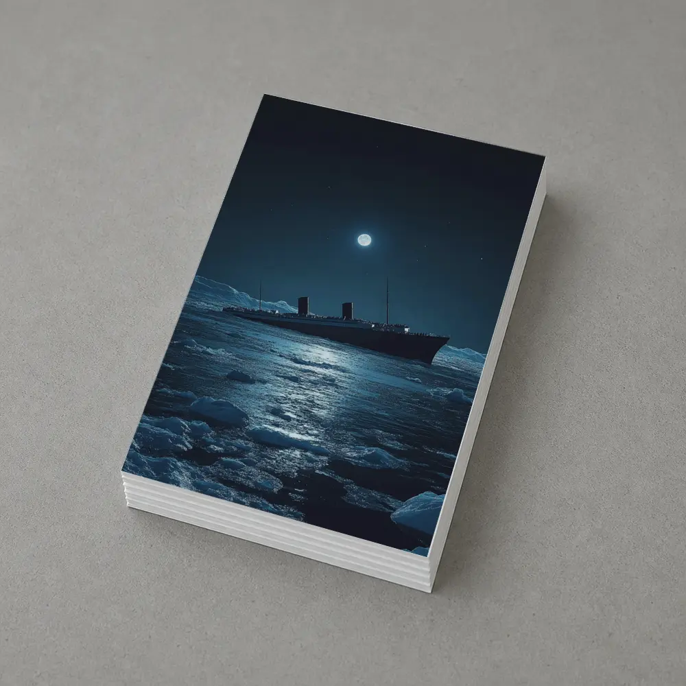 Titanic Ship Sinking Icy Ocean Moonlit Night – Postcards