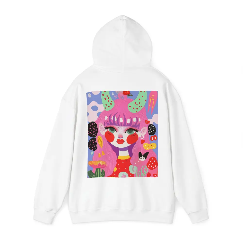 Pink Hair Girl Fantasy Pop Art Illustration – Hoodies