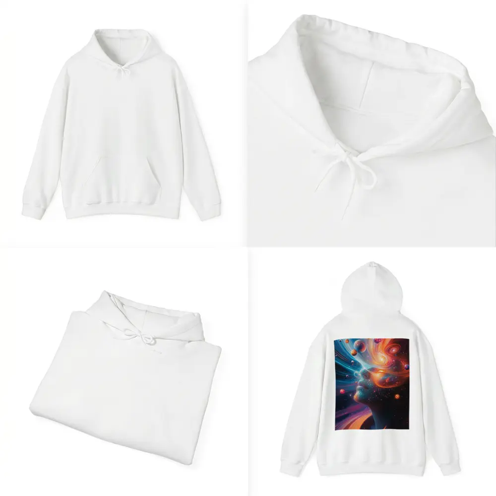 Cosmic Woman Face Space Planets Surreal Art – Hoodies