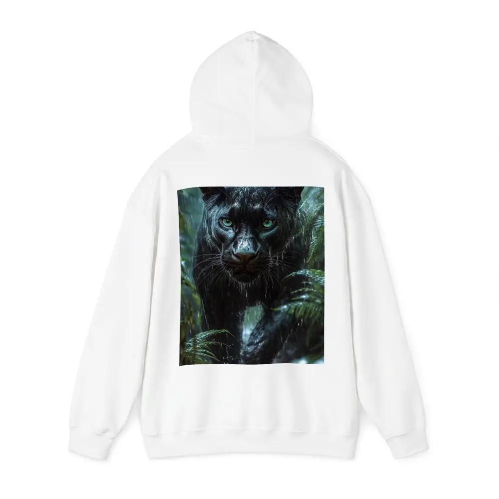 Black Panther Stalking Through Rainy Jungle – Hoodies