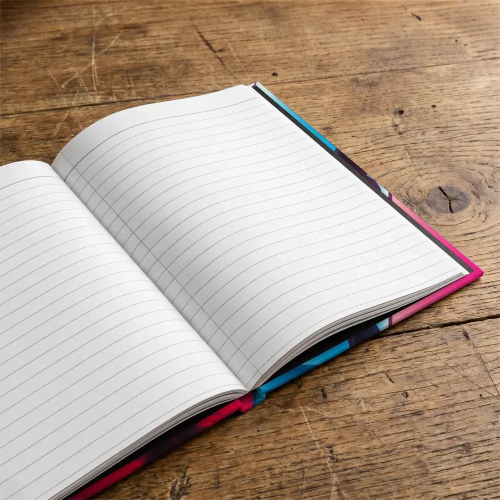 Robot and Human Silhouette Neon Light – Notebooks