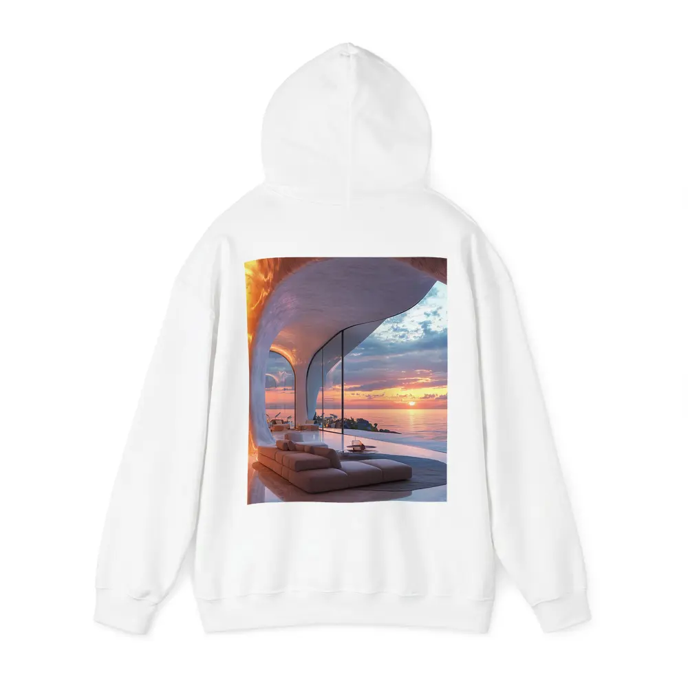 Luxury Cave Interior Ocean Sunset View – Hoodies