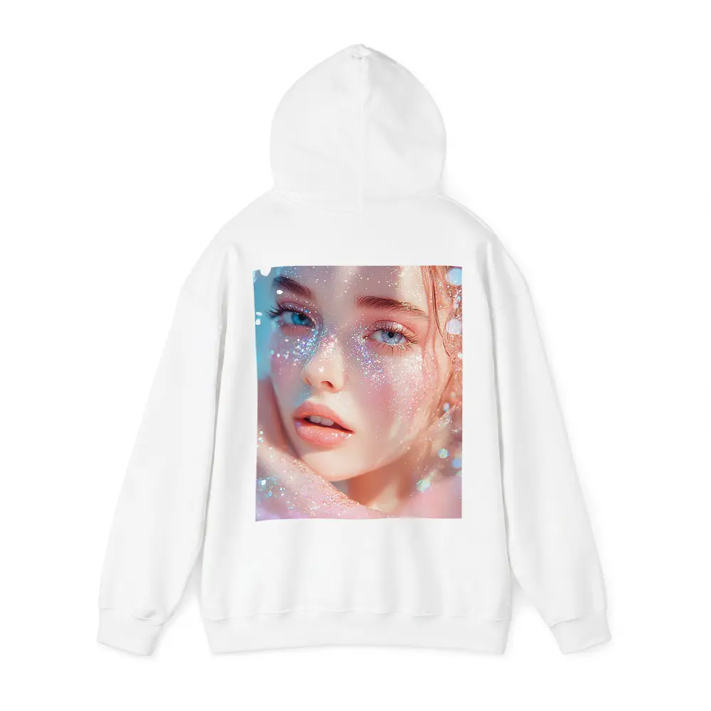 Glitter Girl Portrait Soft Pink Fantasy – Hoodies