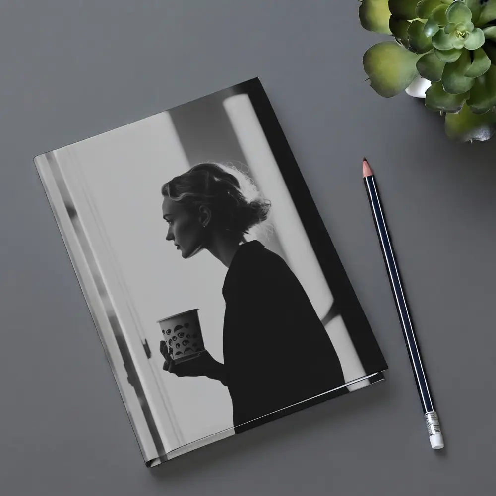 Woman With Coffee Cup By Window – Notebooks