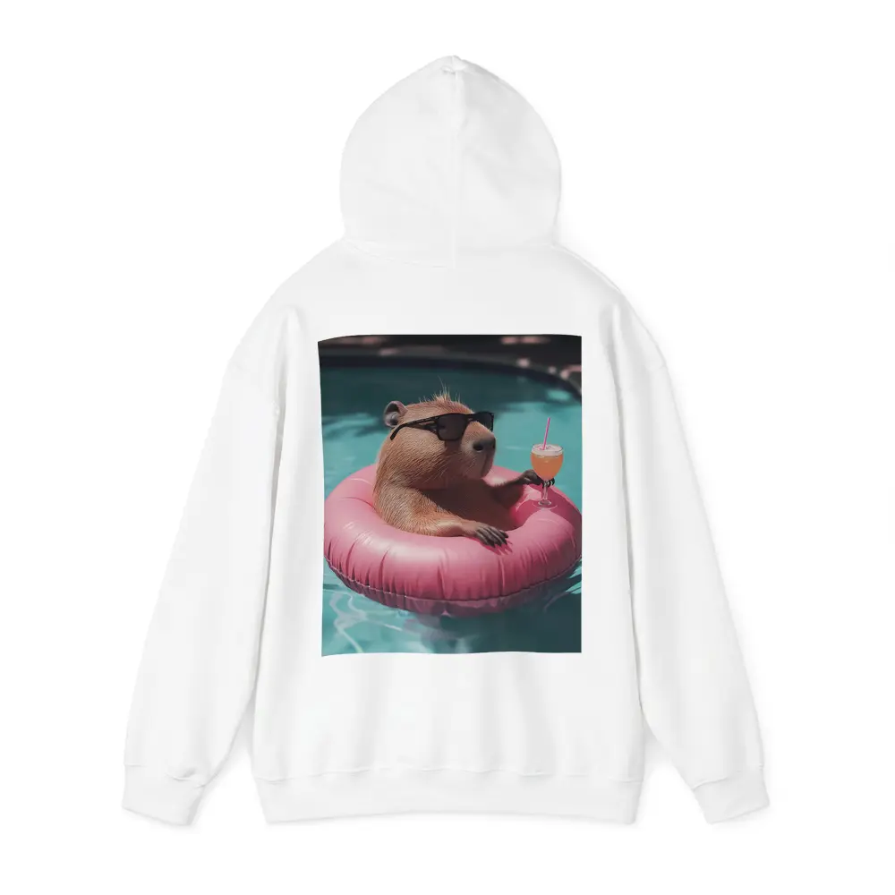 Capybara With Sunglasses Relaxing In Pool – Hoodies