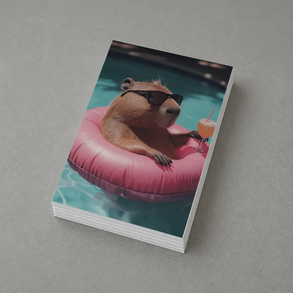 Capybara With Sunglasses Relaxing In Pool – Postcards