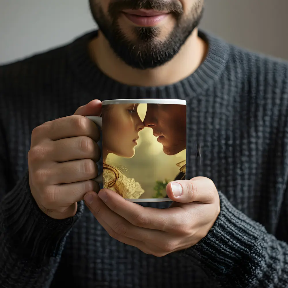 Victorian Couple Romantic Close Portrait Art – Mugs
