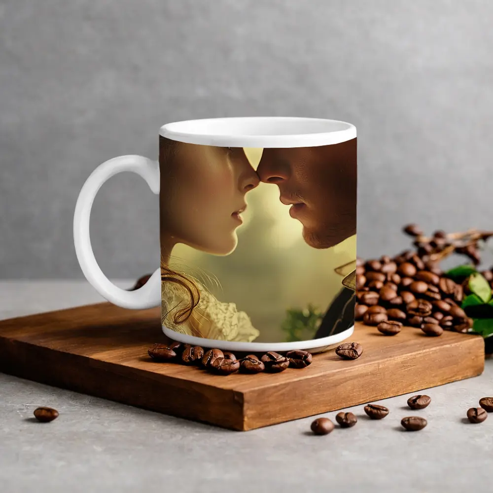 Victorian Couple Romantic Close Portrait Art – Mugs