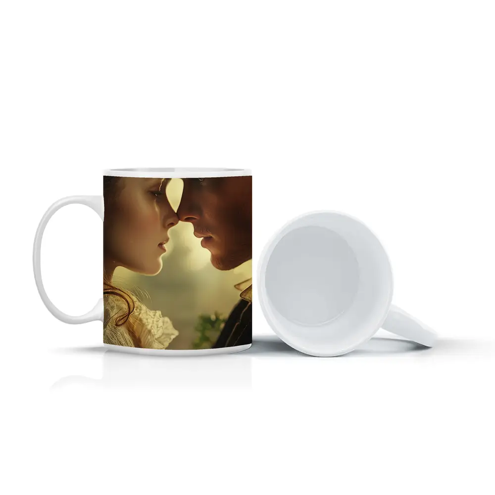 Victorian Couple Romantic Close Portrait Art – Mugs