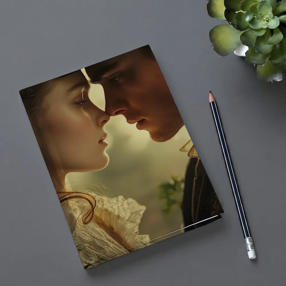 Victorian Couple Romantic Close Portrait Art – Notebooks