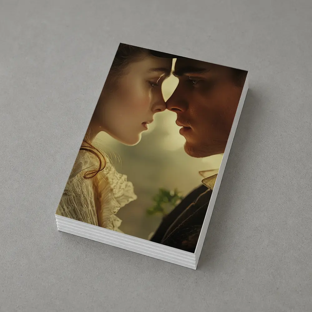 Victorian Couple Romantic Close Portrait Art – Postcards