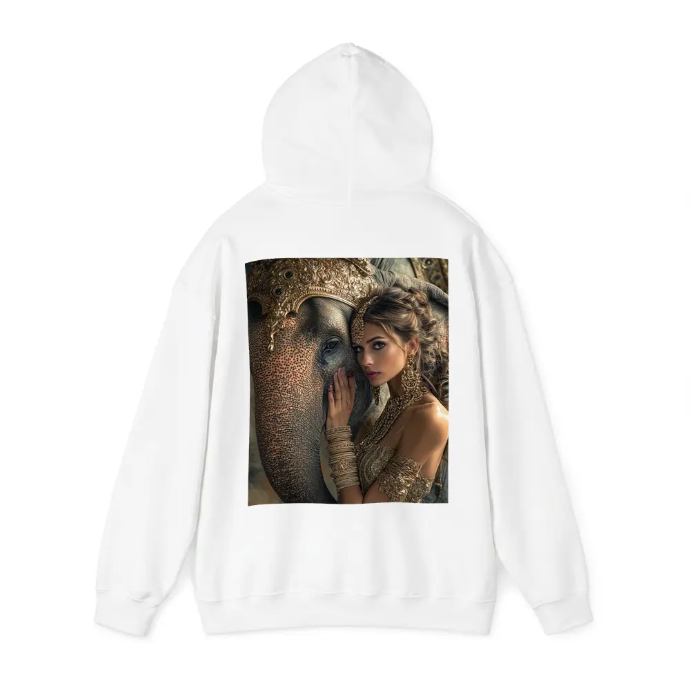Woman With Golden Elephant Indian Style – Hoodies