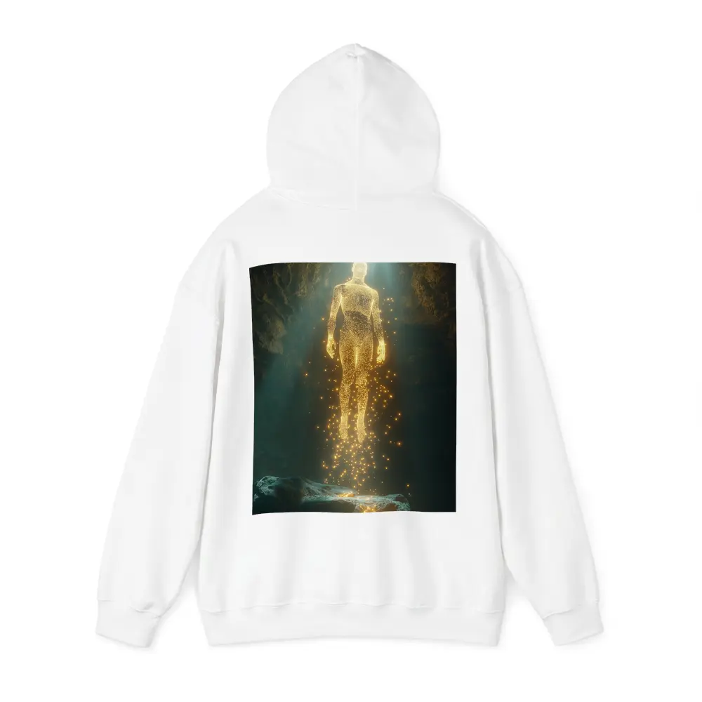 Golden Light Being Ascending In Dark Cave – Hoodies
