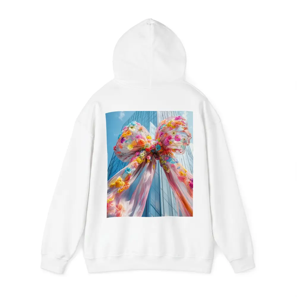 Floral Bow Giant Skyscraper Blue Sky – Hoodies