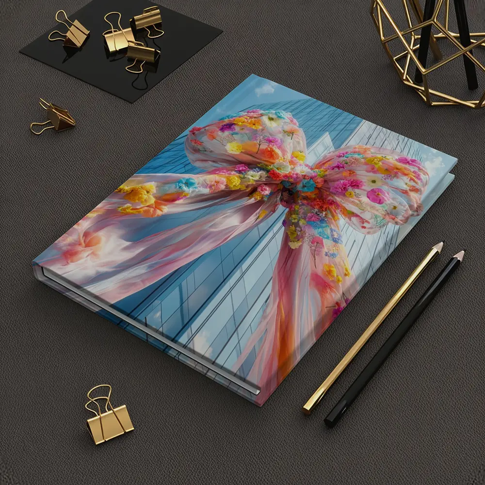 Floral Bow Giant Skyscraper Blue Sky – Notebooks