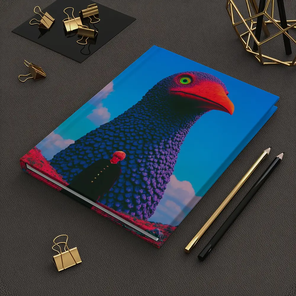 Giant Bird Figure Man Surreal Sky – Notebooks