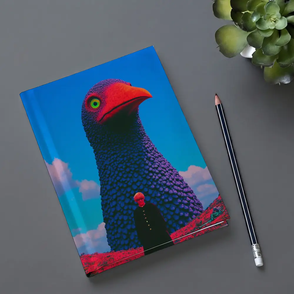 Giant Bird Figure Man Surreal Sky – Notebooks